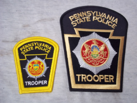 Set Pennsylvania State Police Trooper mouw- en borstembleem.