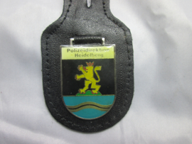 German police badge. Borsthanger Polizei Heidelberg, Duitse politie.