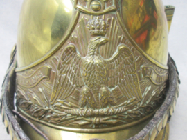 French helmet, Fire brigade M-1855 Franse brandweerhelm pompiers model 1855 met nog het originele binnenwerk. zeer nette staat.