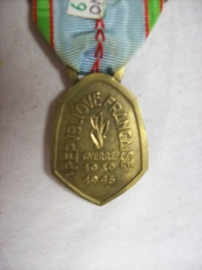 French Liberation medal. Franse herinneringsmedaille van de bevrijding. met citation