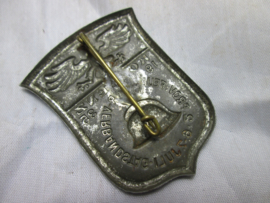 German tinnie, rally badge, Duitse tinnie, Koblenz, 2. Provinziale Feuerwehr- Verbandstag. 6-7 juli 1935 Brandweer fire department tinnie met helm