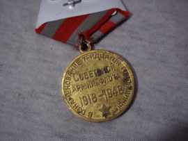 Russian medal Stalin period, with documents. Russische medaille Stalin periode met kaart. 1948.