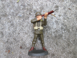 ELASTOLIN 5 American soldiers shooting. 5 Amerikaanse soldaten schietend. mint staat.