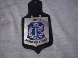 Belgium police badge. Belgische politie borsthanger Nederlandse taal P.R. Public Relations
