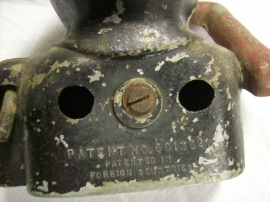 Money bank aluminium ,he is eating a coin. Jolly nigger bank a real old one