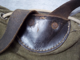 German Rucksack, bagpack, midwar production. Duitse stoffen rugzak mooi gemarkeerd 1941 nette gedragen staat.