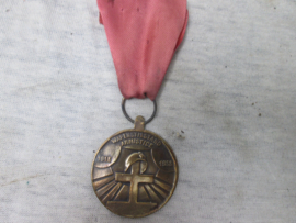 Belgische herinnerings medaille 40 jaar Wapenstilstand 1918-1958.