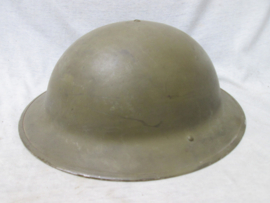 Nice matching Canadian MkII helmet nicely dated and marked. CL/C 1942 (Canadian Motor Lamp Co.) liner marked VMC 1942 (Viceroy Manufacturing Co.) wartime repaint.