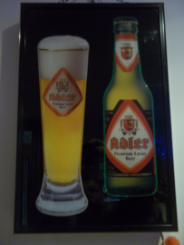 lichtbak ADLER bier, beer advertisment from Belgium. Belgische lichtbak reclame ADLER bier Haacht Belgie.