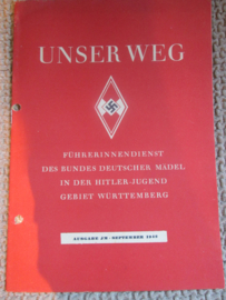 Hitler- Jugend Bund Deutscher Mädel blad UNSER WEG  ausgabe JM september 1942