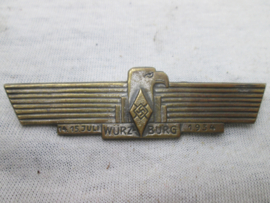 German tinnie, rally badge, Duitse tinnie Hitler- Jugend, HJ Würzberg 14-15 Juli 1934. nice badge 7,6 cm.