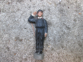 TIN toy, German tank GAMA with original gama key and tankcommander. Duitse blikken speelgoed tank merk GAMA, met originele opwindsleutel,omstreeks 1935, werkend goede staat. compleet met LINEOL tank commandant