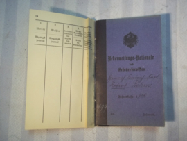 German Uberweisungsnationale, soldbuch 1906.