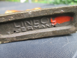 LINEOL Belgium soldier on horse smaler size. Belgische soldaat op paard kleiner model.