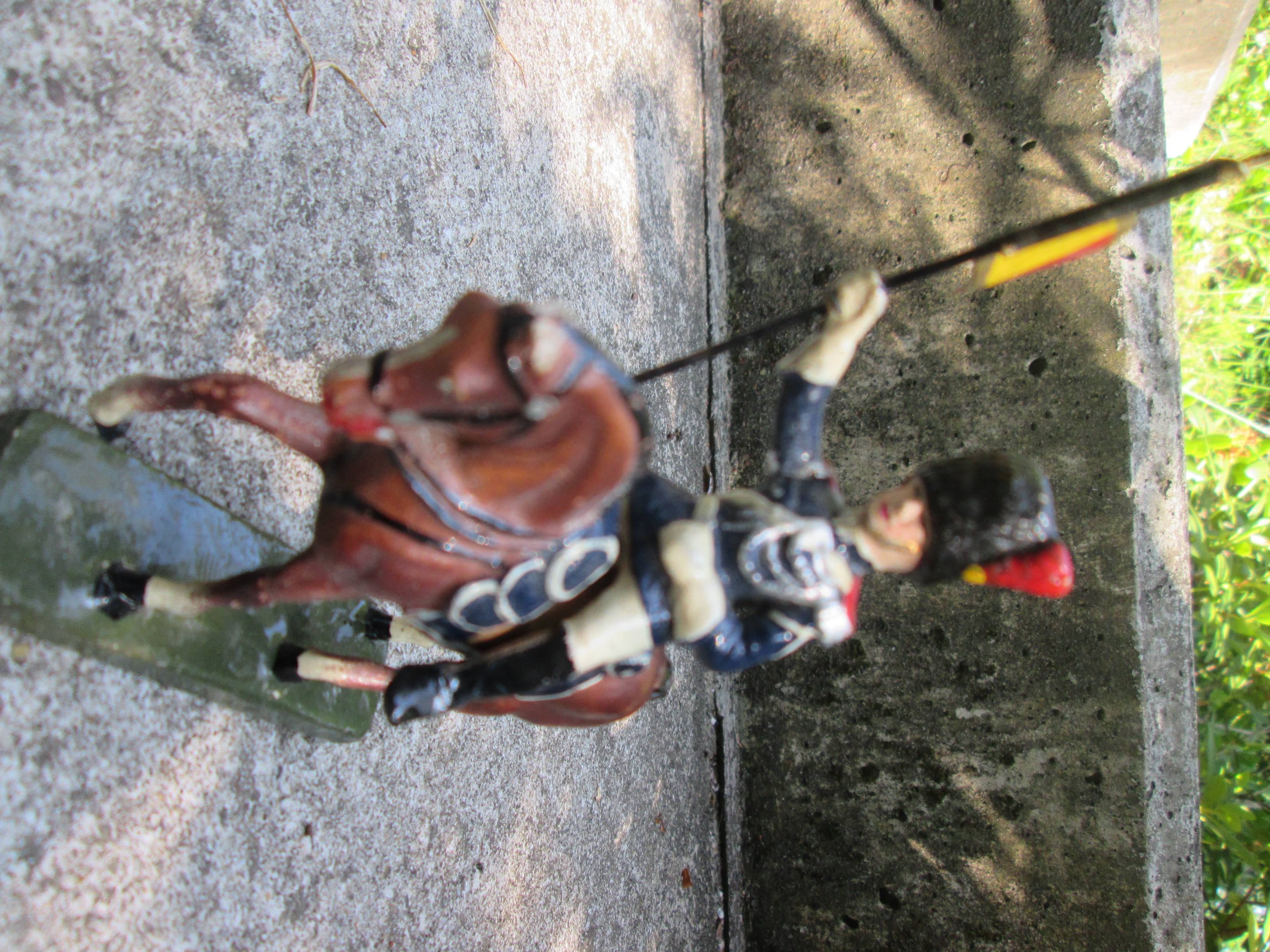 Belgium made toy soldier Police. Speelgoed ruiter, Rijkswacht ere- escorte te paard, TOP staat.