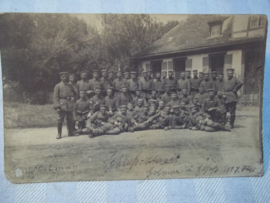Duitse postkaart, groep soldaten