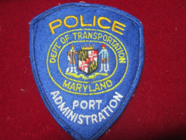 Police sleeve badge Department of transportation Maryland Port Administration