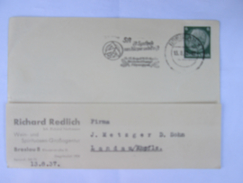 Duitse envelope met aparte SA briefkaart stempel