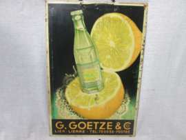 Blikken reclame plaat CITRONETTE - G. Goetze in Lier 1951.