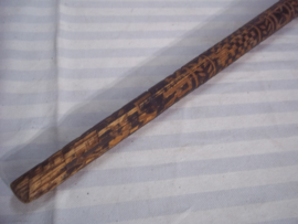 German walking stick with woodcarving, so called WOLCHOW- STICK. Duitse stok met houtsnijwerk, ijzeren kruis, RUSLAND  Adelaar met hakenkruis en andere symbolen, de zogenaamde Wolchow stok.