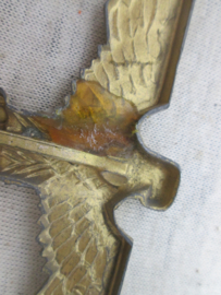 German helmet badge for the Kriegsmarine pithhelmet. Duits helm embleem voor de tropenhelm van de Kriegsmarine mooi gemarkeerd