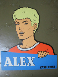 Commercial display for the cartoon ALEX, Kartonnen reclame item voor de stripverhalen van ALEX - Casterman