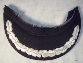 Silver embroided cap visor, zilver geborduurde klep pet