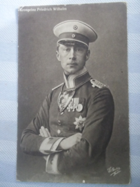Duitse postkaart, beschreven met kroonprins en leuke achterkant.