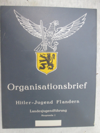 Hitler- Jugend plakat HJ Belgium Organisationsbrief Hitler- Jugend Flandern  Landesjugendführung.