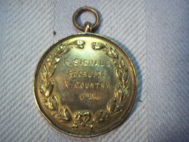 British medal, Royal Corps of Signals, with name, Engelse medaille sport uit de jaren 30 op naam apart.