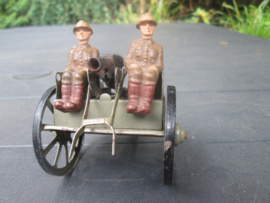 Tippco Belgium combination . Blikken kar met machine geweer drager paarden en Belgische soldaten leuke combinatie.