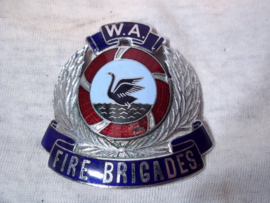 Capbadge  W.A. Fire- Brigade. Petembleem brandweer.