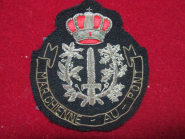 Belgium police badge Marchienne - au - Pont. Belgisch politie embleem geborduurd.