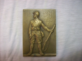 French medal Strasbourg 1918. Franse penning met mooie afbeelding heel apart