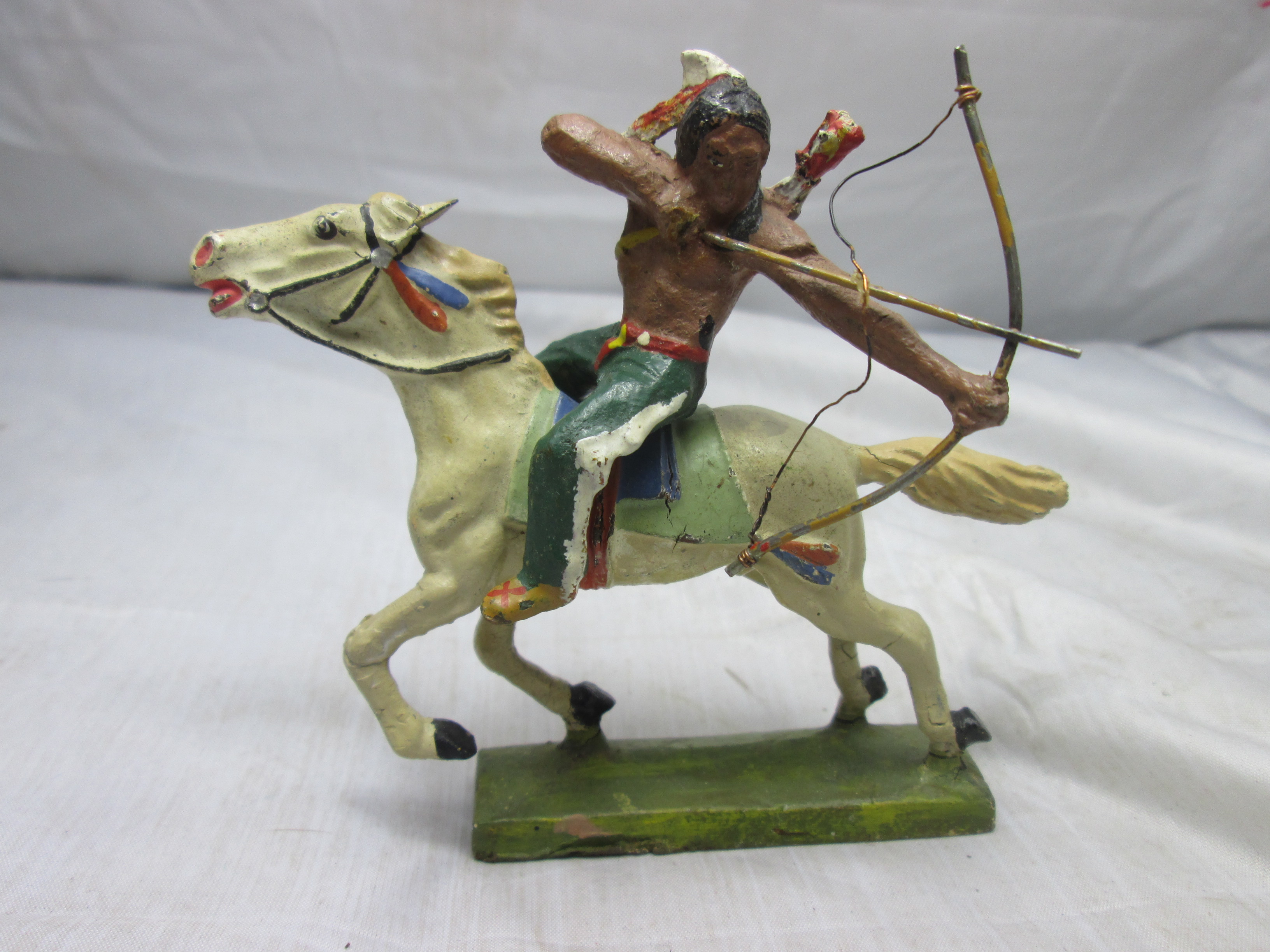 Lineol Indian on horse. Lineol Indiaan op paard.