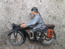German NSKK on motor. Duitse soldaat op motor, Nationaal Socialistisch Kraftfahrt Korps.