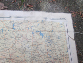 Engelse RAF ontsnappingskaart op zijden gedragen als sjaal, bijzonder item Nederland belgie Frankrijk Duitsland zwitserland