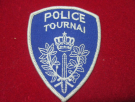 Police sleeve badge Belgium POLICE TOURNAI. Belgisch mouwembleem politie.