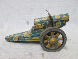 Tin toy canon Camouflage Made in Japan.