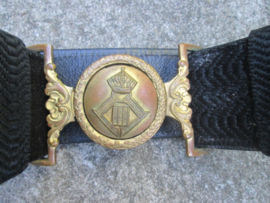 Belgium officers buckle. Belgische parade riem met gesp met daarop het logo van Koning Leopold III.