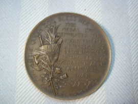 British commemorativ medal 1899- 1900 Transvaal war. Bronzen penning Boeren oorlog Afrika 1899-1900 .