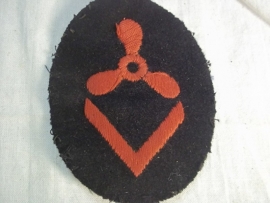 German kriegsmarine career sleeve, motor course III specialist badge. Duits Kriegsmarine kwalificatie embleem