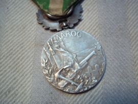 French medal 1930 with MAROC bar. Franse medaille jaren 30, met medaille balk MAROC.