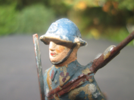 DURSO Belgium officer. Belgische officier rijkswacht leger, leeuwembleem op helm.