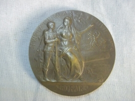 Belgium bronze plaque 5 cm. Belgische penning, voor goed gedrag prijspenning .