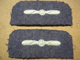 Set RAF sleeve badges Mechanic. 1 paar mouwemblemen RAF kwalificatie embleem vliegtuig monteur. WO2 uitvoering