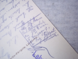 6 postkaarten van dezelfde persoon. 1914-1915-1916- gelegerd in Belgie, met ee nzeer bijzondere uit 1915 vanuit Zwitserland. leuke set.