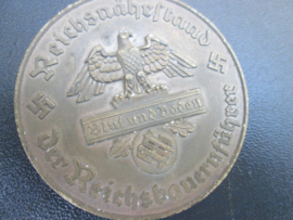 German plaque Reichsnahrstand Duitse penning 5 cm. Blut und Boden der Reichsbauernfuhrer. hervorragende Leistung.