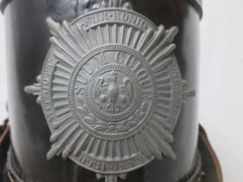 German Garde shako. Duitse Garde Shako feldgrau, model 1915 zeer nette staat zeldzaam hoofddeksel.