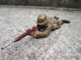 ELASTOLIN shooting Belgium soldier. Schietende Belgische soldaat.